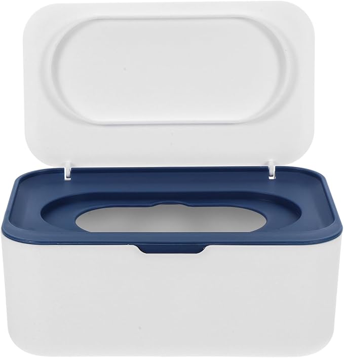 Wipes Dispenser Storage Box with Weighted Tray - Outdoor & Nursery Wet Wipe Holder, Trading Card Storage Box Size Tissue Container