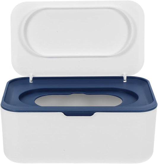 Wipes Dispenser Storage Box with Weighted Tray - Outdoor & Nursery Wet Wipe Holder, Trading Card Storage Box Size Tissue Container