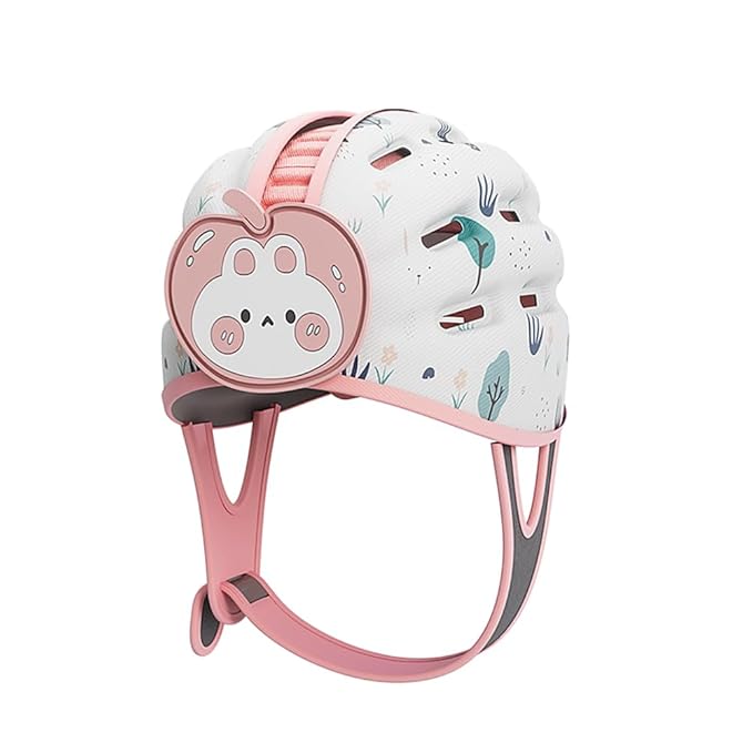 Baby Helmet for Crawling Walking Baby Head Protector Head Protection for Infant Baby Soft Cushion Safety Toddler Headguard 1-2 Years Old 6-12 Months (Pink Rabbit)