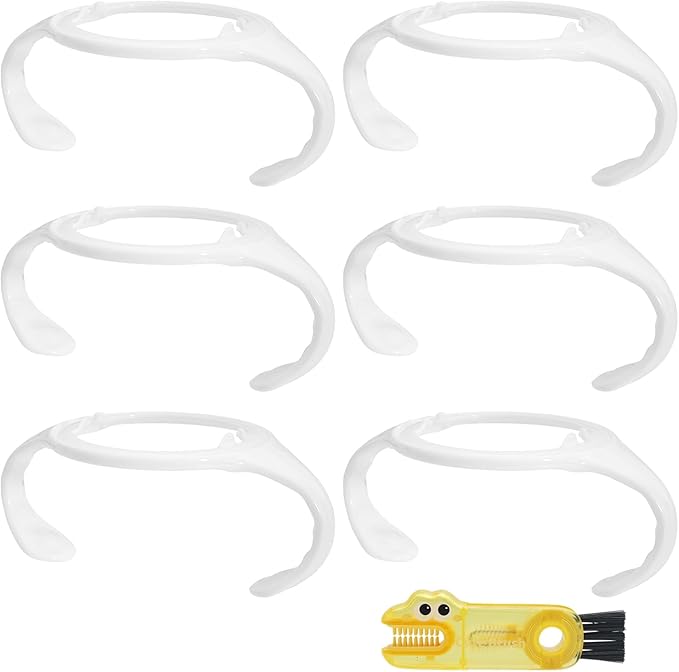 6 Pack Baby Bottle Handles Compatible with Tommee Tippee 5OZ/9OZ Plastic Bottles,Easy Baby Grip Training Handles with 3 in 1 Cup Lid Gap Cleaning Brush for Newborn Self Feeding ,New Mom & Newborn