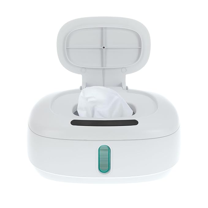 Dr. Talbot's Touch-Free Baby Wipe Warmer - Motion Sensor Lid, Weighted Warming Plate, Built-in Night Light & Clear View Window - New Parent Essential
