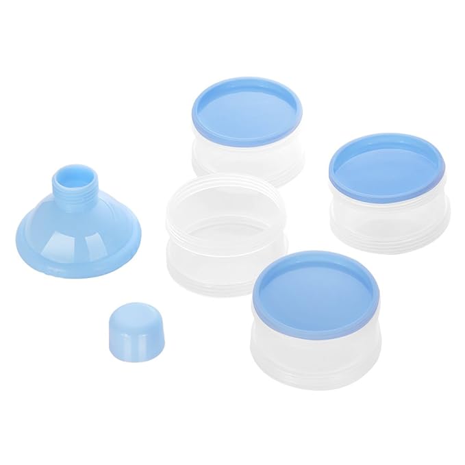 Accmor Formula Dispenser On The Go, 4 Compartments Stackable Formula Container for Travel, Baby Milk Powder Kids Snack Container, BPA Free ﻿