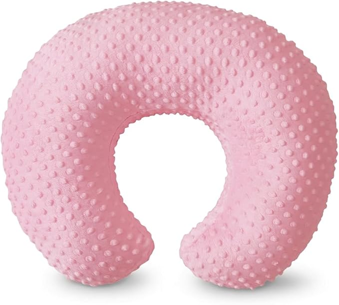 Nursing Pillow, Breastfeeding Pillows with Removable Cover for Mom with Breathable Filling, Ergonomic Baby Feeding Essentials for Bottle and Breastfeeding (Pink)