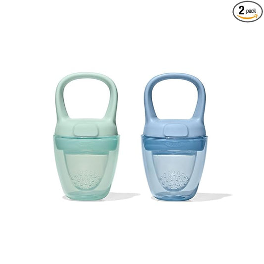 OXO Tot Silicone Self-Feeder 2 Pack - Opal and Dusk