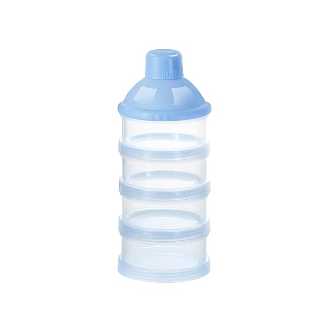 Accmor Formula Dispenser On The Go, 4 Compartments Stackable Formula Container for Travel, Baby Milk Powder Kids Snack Container, BPA Free ﻿