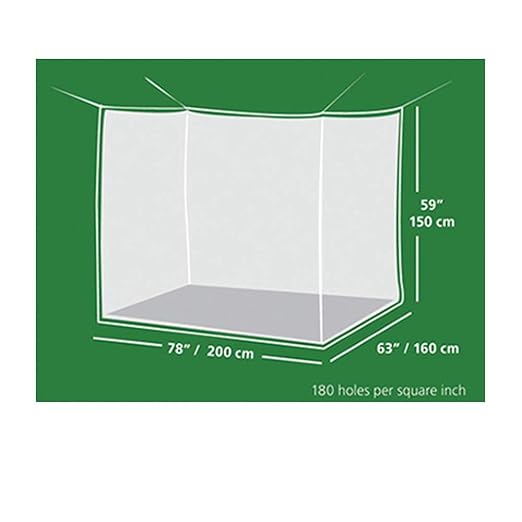 Coghlan's Rectangular Mosquito Net – Lightweight Mesh Canopy for Camping, Travel, and Outdoor Use – Includes Tie Loops, Carry Bag, Twine, Hooks, Anchors, Nails – White, 78" x 32" x 59"