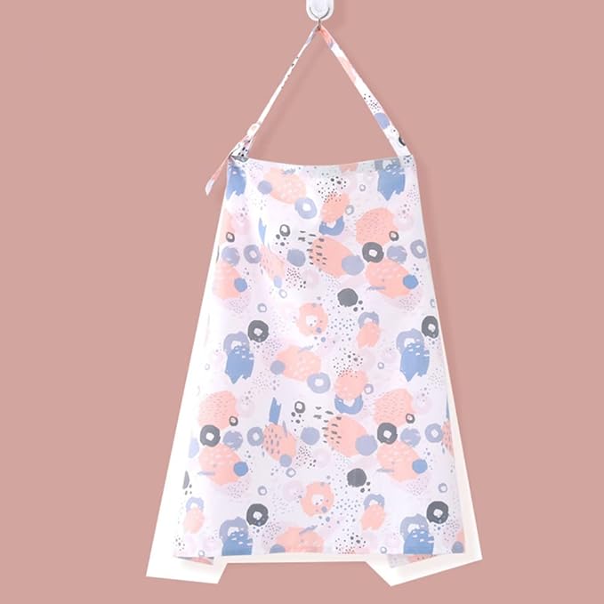Surakey Nursing Cover - Large Breastfeeding Cotton Towel Cloth Mesh Adjustable - Soft, Breathable, Chemical-Free, 360° Coverage, Nursing Cover for Breastfeeding Baby Feeding - Color
