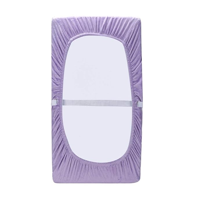 Coral Velvet Nursery Diaper Changing Table Cover Sheet Baby Girl Baby Boy Diaper Changing Pad Cover Sheet 1PC (Purple Owl)