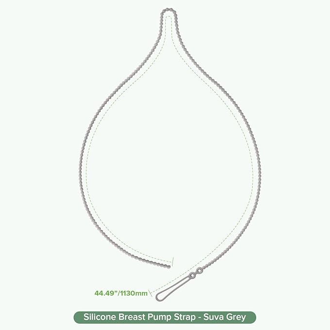haakaa Silicone Strap for haakaa Gen.1/2/3 Manual Breast Pump Silicone Breast Pump Strap | Color: SUVA Grey