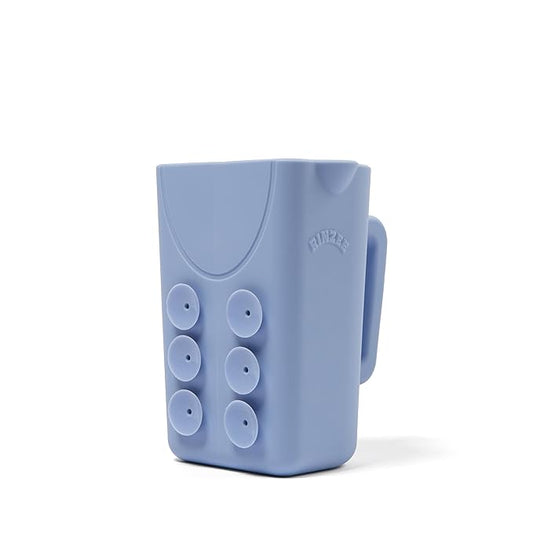 Rinzee® Baby Bath Rinse Cup with Suctions – Soft Silicone Shampoo Rinser for Kids – BPA‑Free, Drains Upside Down, Sticks to Tiles. Patent Pending