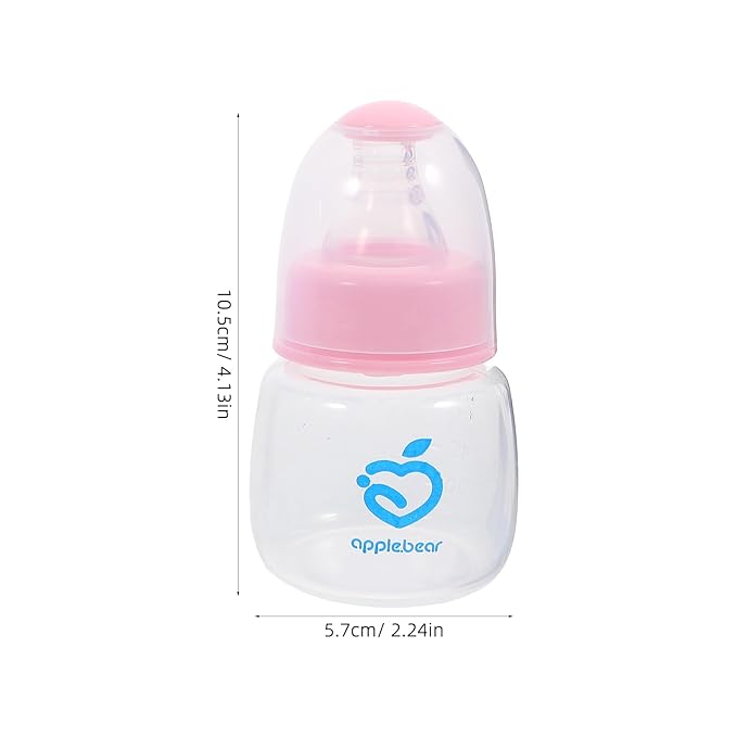 Kisangel Mini Infant Feeding Bottles Set 9 Pack 4Oz Plastic Baby Bottles with Soft Nipples Leak-Proof Design for Newborns Travel and Juice Milk Feeder