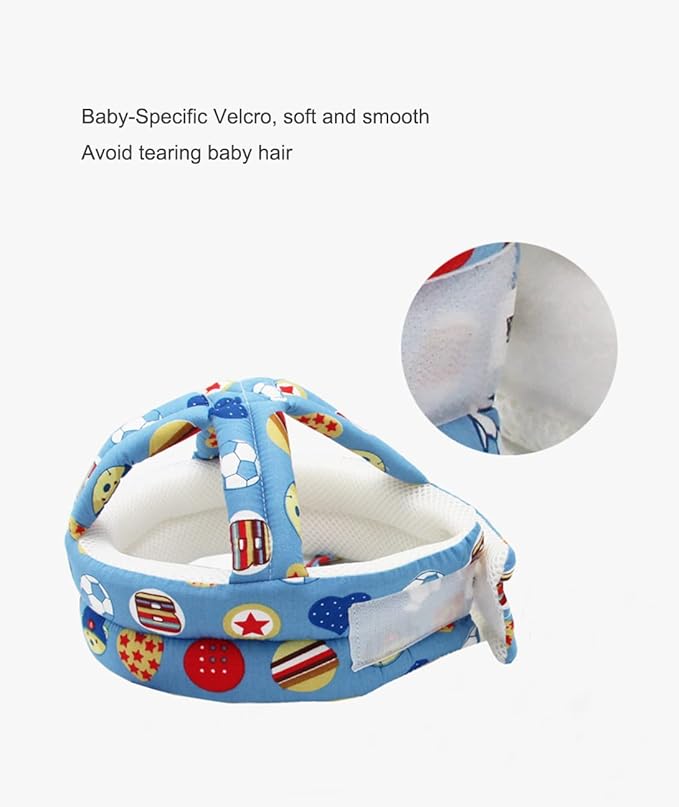 Baby Safety Helmet Baby Head Protector Upgarded for Baby Walking Crawling Running Infant Toddlers Head Protective Hat Head Cushion Headguard Bumper Bonnet Lightweight Breathable Adjustable 0-3 Yeas