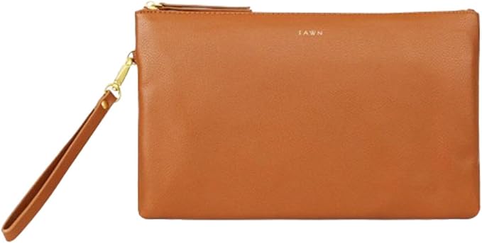FAWN DESIGN The Changing Clutch, Diaper Clutch with Diaper Changing Mat, Zippered Premium Matte Faux Leather Compact Diaper Bag with Wipeable Changing Pad, 12x7.5 inches