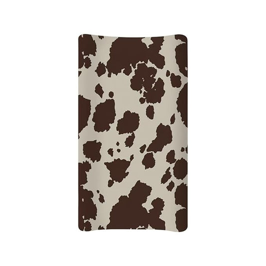 Cow Print Changing Pad Cover Brown Diaper Changing Pad Cover Soft & Breathable Comfy Diaper Change Table Sheets Universal Fit Cradle Mattress Sheets for Baby Girls Boys
