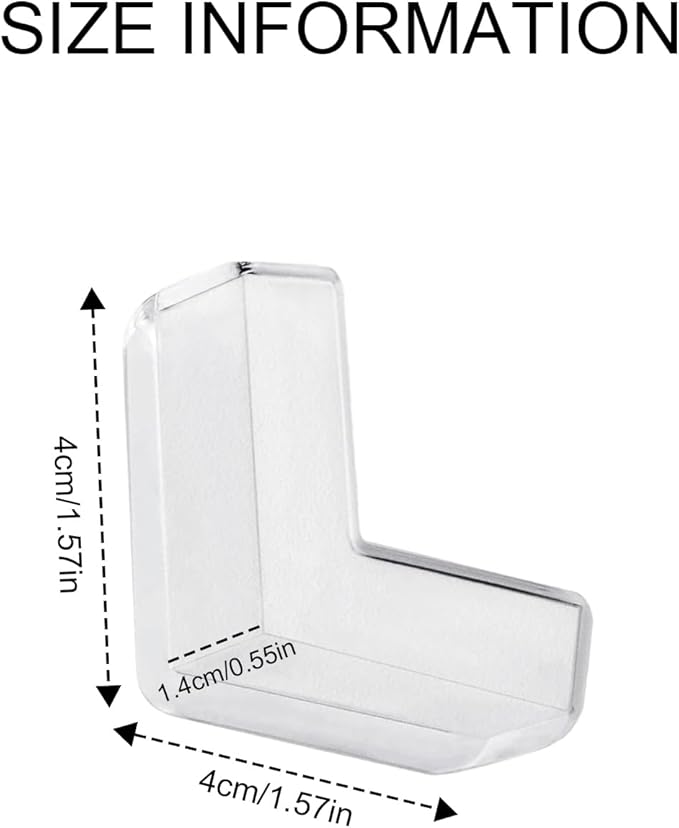Corner Protector Baby, Table Corner Protectors, Baby Proof Corners and Edges, Fan-Shaped Clear Corner Guards 4 Pack, L-Type