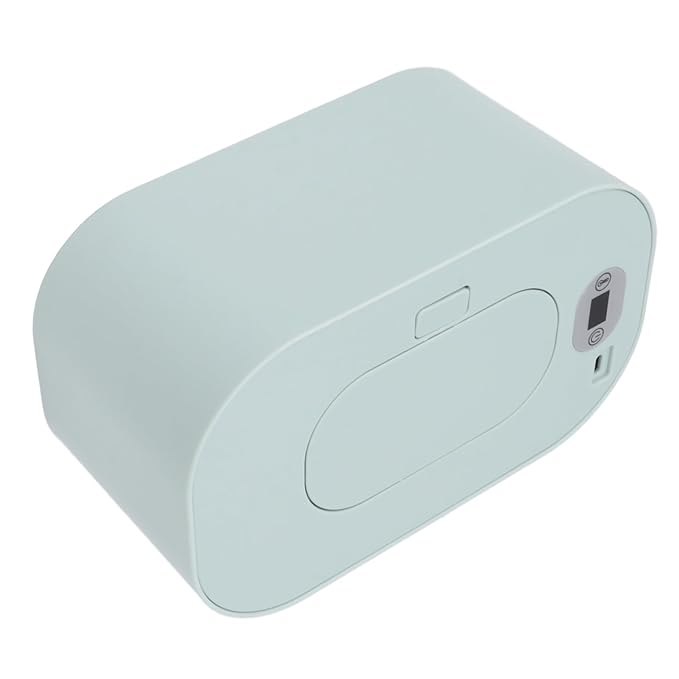 Baby Wipe Warmer, USB Constant Temperature Portable Wipe Heater Temperature Adjustment Warm Keeper Dispenser Large Capacity, Evenly Overall Heating 5V (Green)