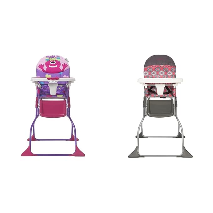 Cosco Simple Fold Deluxe High Chair, Monster Shelley & Simple Fold High Chair, Posey Pop