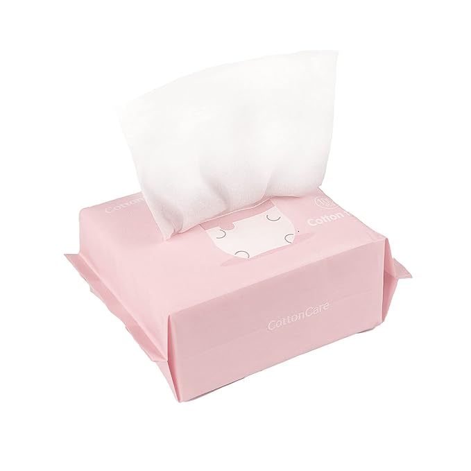 Baby Dry Wipe,100% Cotton,dry wipe cotton tissues,baby sensitive skin,taking care of baby skin,7.9 x 4.7 in 6-Pack (600 Count)