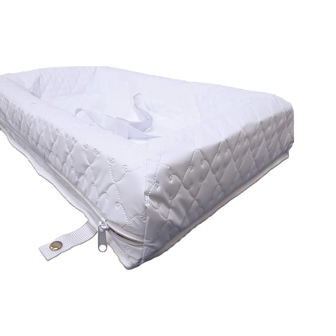 Rumble Tuff Zipped Contour Changing Pad, White, Compact