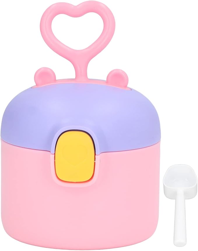 Alomejor Milk Powder Container, 250ml Food Grade Food Storage Holder with Spoon for Outdoor Travel Room()