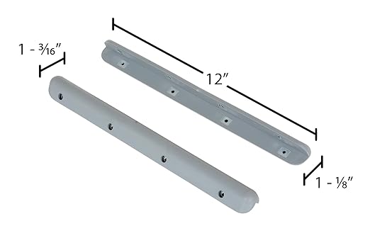 Vestil SB-12 Plastic Corner & Surface Guard with Rubber Edges 12 Quantity 12 In. x 1-3/16 In. x 1-1/8 In. Gray