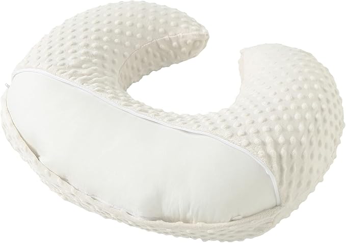 Pillowcase for Nursing Pillow and Positioner for Breastfeeding and Bottle Feeding, Propping Baby, Tummy Time, Baby Sitting Support, Awake-Time Support, Pillow Cover Only (Beige)