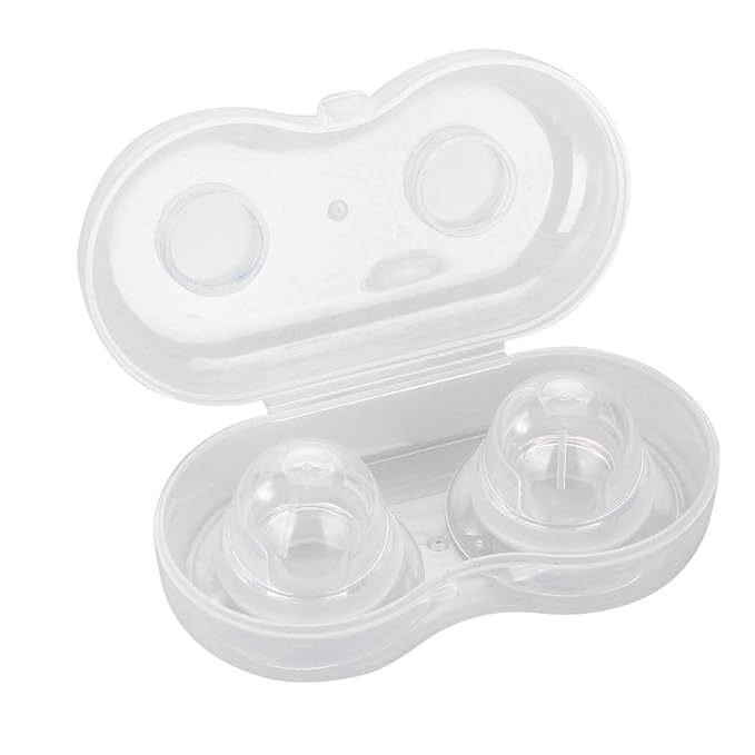 Nipple Sucker, 1 Pair/Box Food-Grade Silicone Breastfeeding Aid Women Flat and Inverted Nipples Former Enlager Corrector