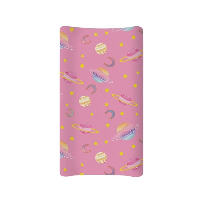 Planet Changing Pad Cover for Baby Girls Comfy Soft Diaper Change Table Pad Covers Lightweight Breathable Changing Pads Sheets Cover