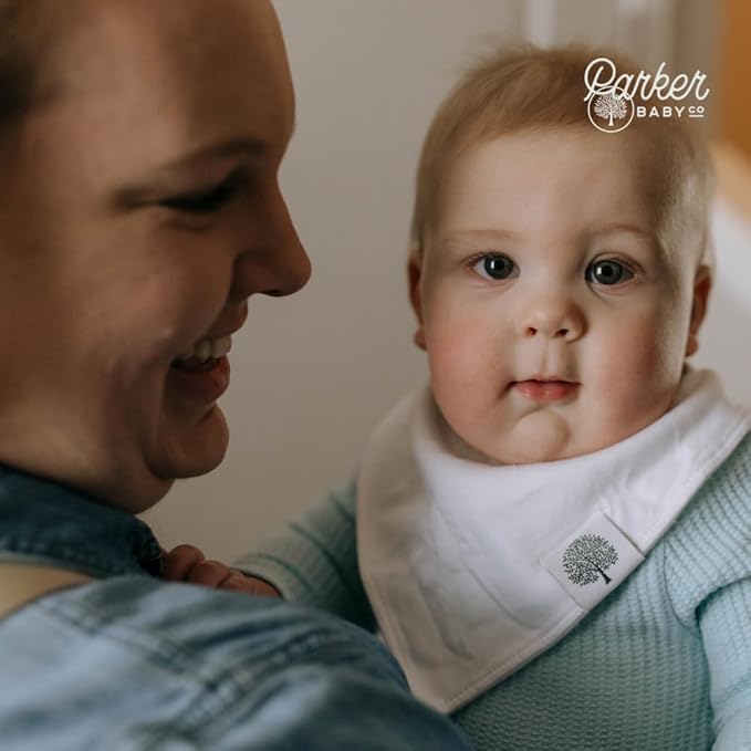 Parker Baby Bandana Drool Bibs for Boys, Girls & Unisex - Soft & Stylish Teething Bibs for Babies