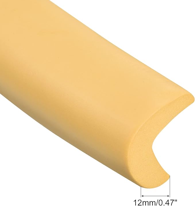 uxcell Corner Guards Edge Protectors 16.4ft(5M), Foam Safety Bumper L Shape for Furniture Corner Table Edge Guard, Wood