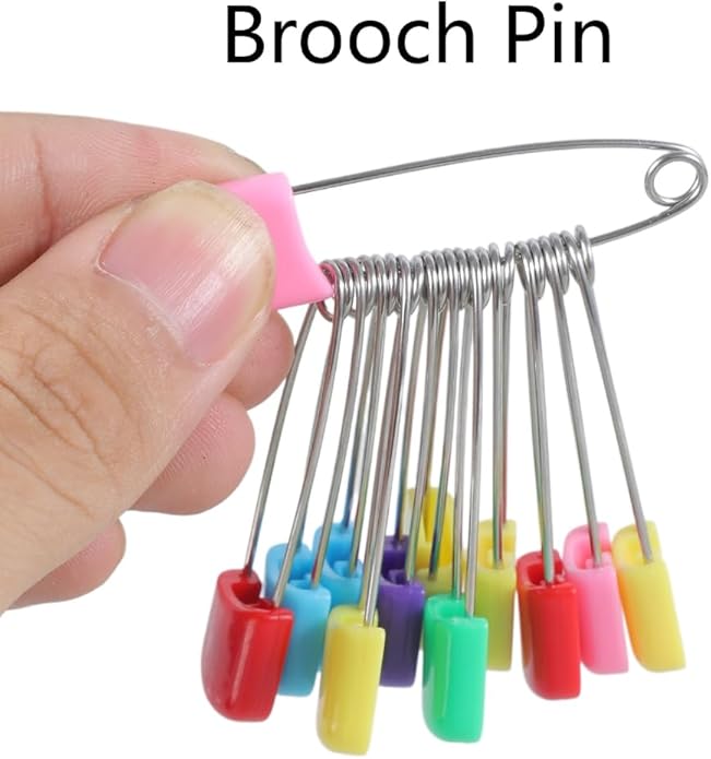 12 pcs Colors Locking Baby Cloth Nappy Diaper Craft Pins