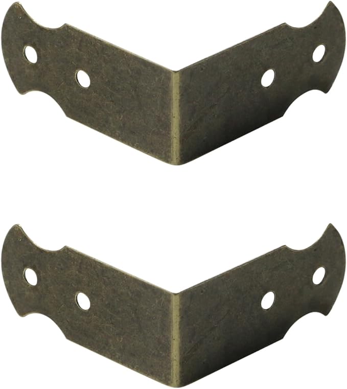 15 Pcs Metal L Shaped Corner Guards Mcredy Decorative Box Corner Protectors Corner Edge Guard, Antique Bronze