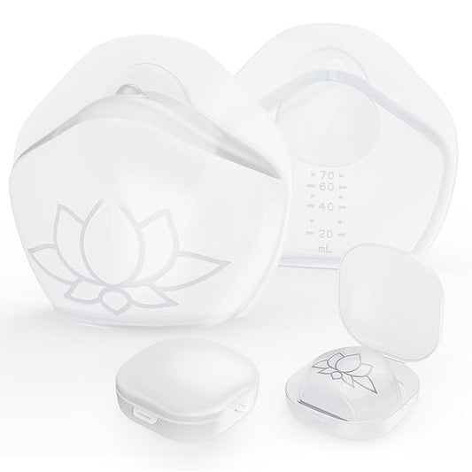 Milk Collectors for Breastfeeding Breast Milk Collector Milk Catcher for BreastfeedingMilk Catcher for Breastfeeding Post Partum Essentials Breast Feeding Essentials (2.5oz/70ml, 2 Counts)