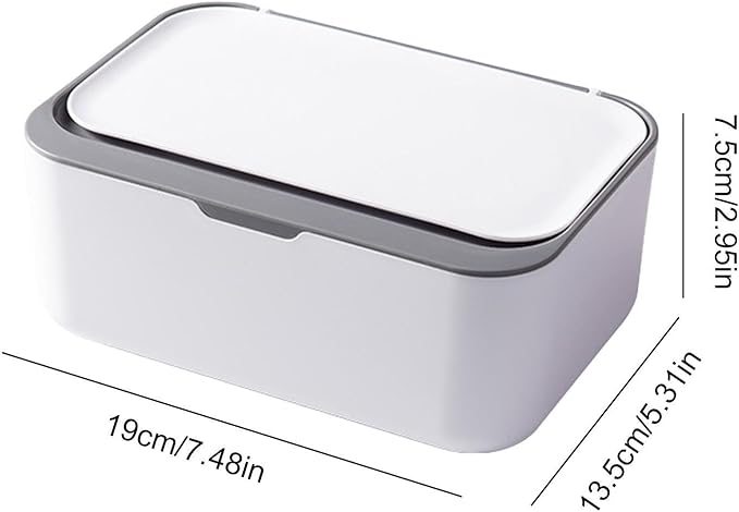 Wet Wipes Dispenser Container Box, Wet Napkin Storage Box Holder, Refillable Paper Tissue Case, Tissue Storage Box with Lid for Home Kitchen Bathroom Offices Car, Keep Wipes Fresh and Clean