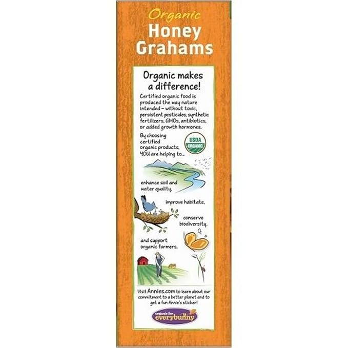 Annies Homegrown Organic Honey Graham Cracker, 14.4 Ounce - 12 per case