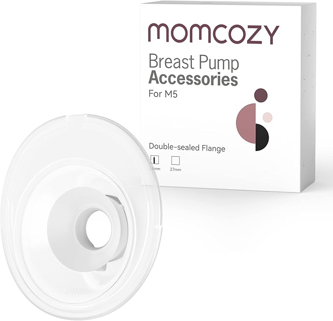 Momcozy M5 Double-Sealed Flange 24mm. Original M5 Breast Pump Replacement Accessories, 1PC (24mm)