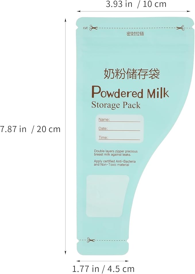 Kisangel 30pcs Disposable Formula Container to Go, Milk Formula Travel Container, Protein Powder Travel Single Storage Bag for Baby Breast Dispenser Pouch