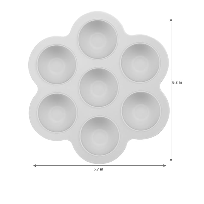 PandaEar 2 Pack Silicone Baby Food Freezer Trays with Lids - 7 Individual 1oz Portions per Tray - Reusable Storage Containers for Breast Milk, Homemade Purees & Fruit - BPA Free, Light Green/Gray
