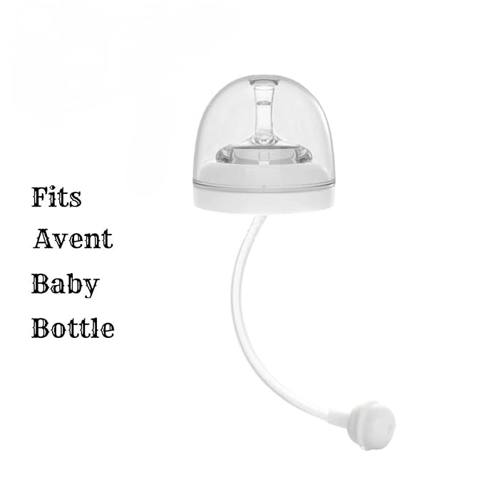 Baby Bottle Lid, Baby Bottles Straw Lid, Baby Bottles Straw Cup Compatible with Philips Avent Baby Bottle, Food-Grade Silicone Material, BPA-Free, Spill-Proof