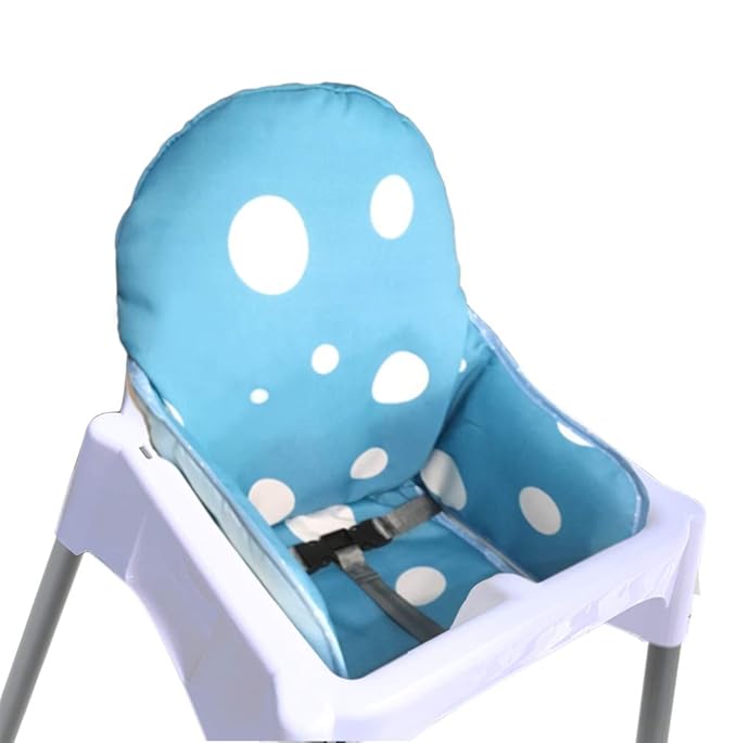 ZARPMA Highchair Cushion for IKEA Antilop High Chair, New Version Baby Highchair Seat Covers, More Thick, Washable Foldable, Child Chair Insert Mat Padding (Blue)