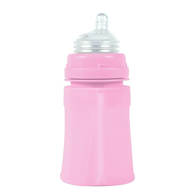 Green Sprouts Sprout Ware Baby Pocket Made from Silicone and Plants (5 oz.), Non-Toxic Silicone Plant-Based Plastic Baby Pocket Without BPA, BPS, BPF, Pink