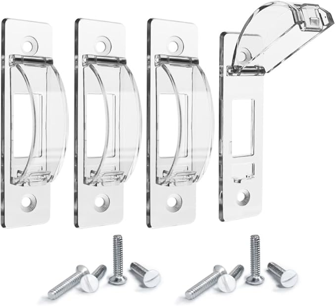 Wall Switch Guard, ILIVABLE Child Proof Light Switch Plate Covers Protects Your Lights from being Accidentally Turned On or Off by Children and Adults (Clear, 4 Pack)