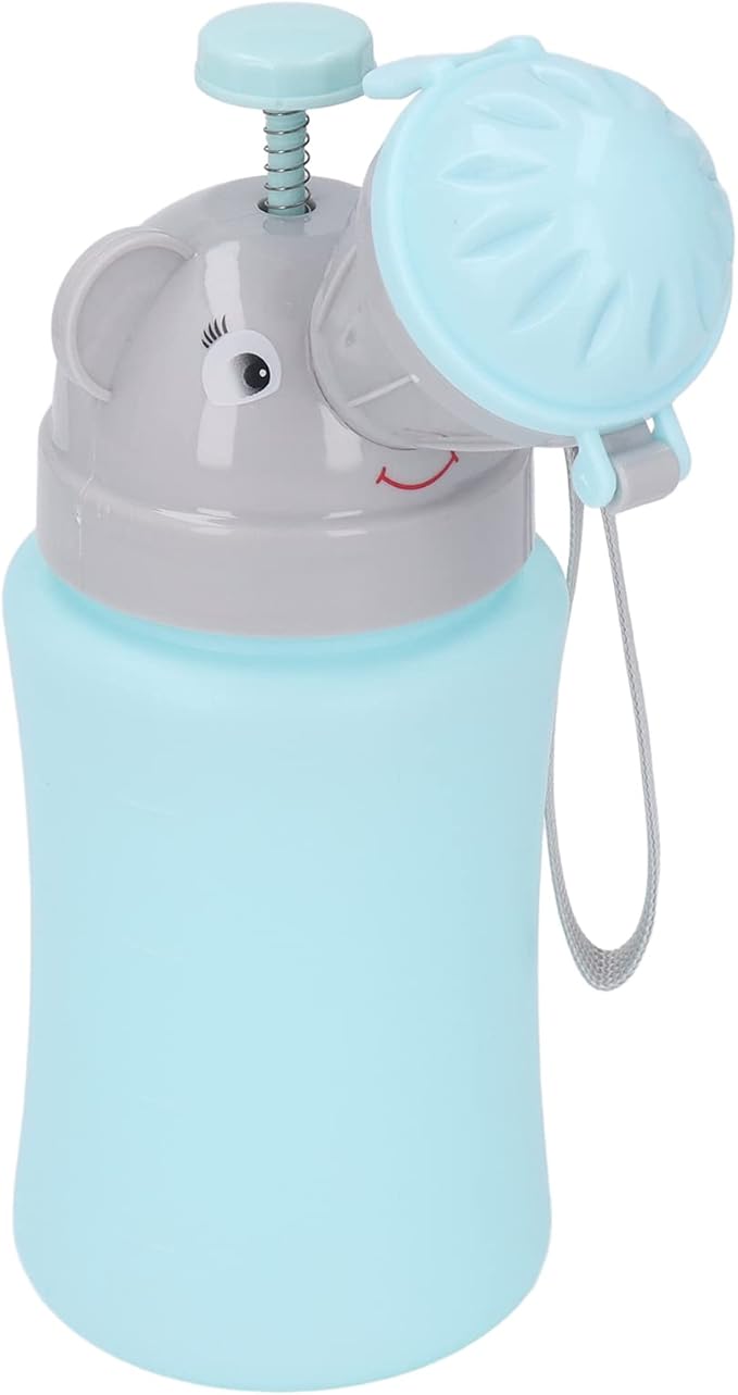 SUNGOOYUE Children Urinal Cup, Lightweight Portable Emergency Urinal Potty Toilet Pee Training Cup for Baby Toddlers (Blue for Boy)