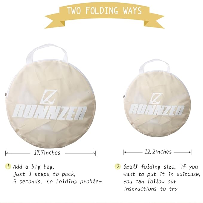 L RUNNZER Pop Up Pack N Play Tent, Baby Net to Keep Toddler in, Mini Crib Canopy for Pack and Play, See Through, Breathable & Portable