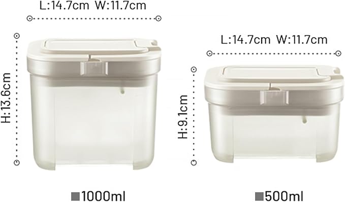 Shockproof Airtight Baby Formula Container with Scoop，Baby Formula Dispenser for Travel Outdoor Activities,BPA Free(White, 500ml)