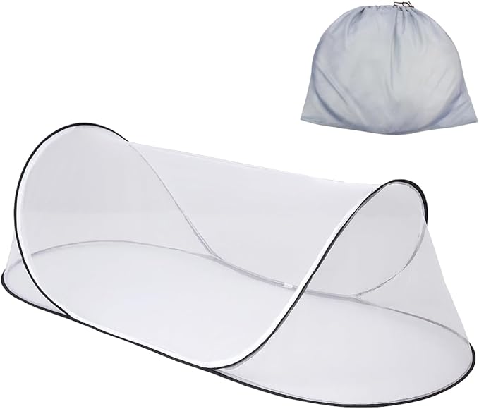 Akiky Large Pop up Mosquito Tent Portable Mosquito Net for Bed Camping Travel Outdoor 1PC Foldable Netting Mesh Tent Canopy for Adults Baby Bedroom