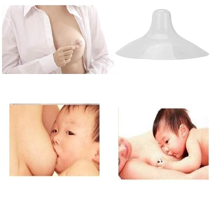 Nipple Shields for Nursing Newborn for Women Breastfeeding Baby Premium Contact Nippleshield for with Latch Difficulties or Flat or Inverted Nipples Clear (20mm/0.78inch, 2 Count)