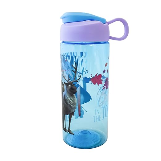 [3-Pack] Disney Frozen II 16.5oz Kids Sullivan Sports Water Bottle, BPA-Free, Blue/Purple, Elsa Anna Olaf