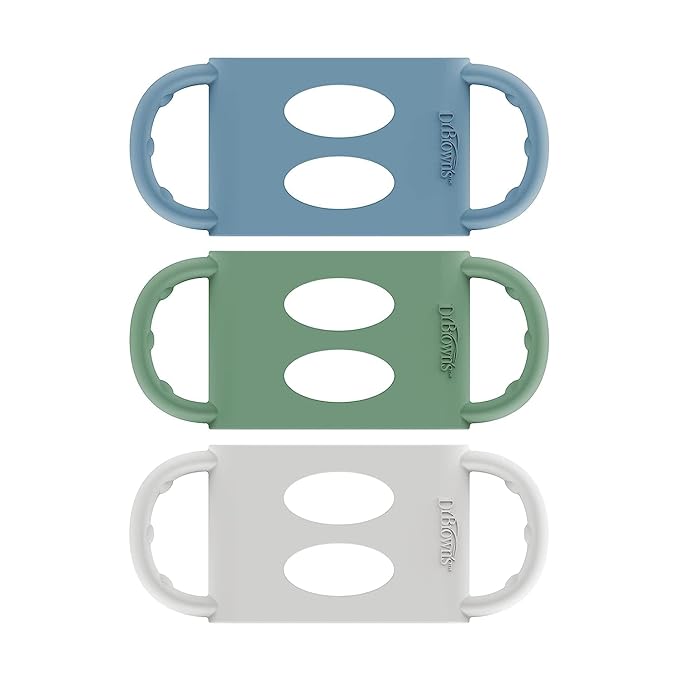 Dr. Brown's Silicone Handles for Wide-Neck Bottles, 3 Pack & Options+ Wide-Neck Bottle Sippy Spouts, 2 Count