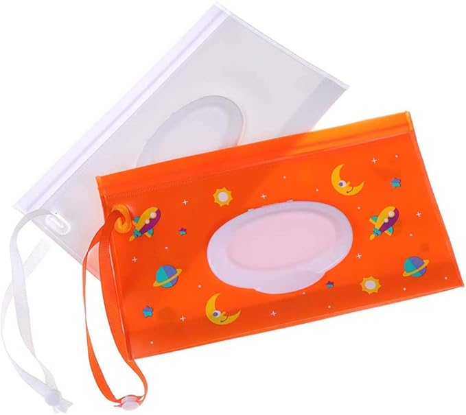 TOPINCN Baby Wipe Dispenser, Portable Wet Wipes Dispenser Holder with Lids for Napkin Nappy Paper Tissue Wipes Contianer Travel Wet Wipe Pouch